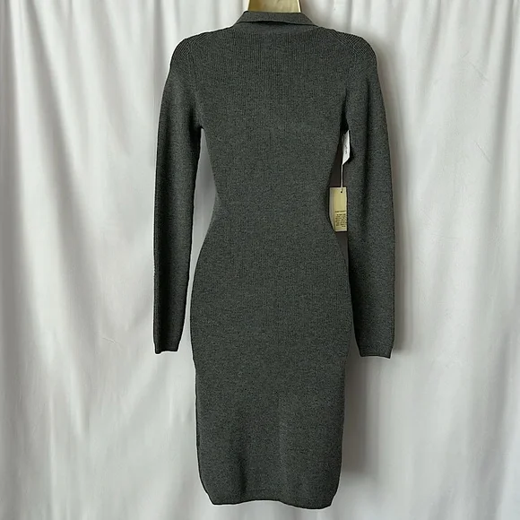 Wilfred Aritzia NWT Heather Dark Grey Long Sleeve Sweater Dress **Size S** 🔥🔥 - Picture 2 of 4